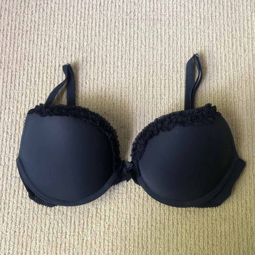 Set of 3 Bras- All 34D - Pink, Navy, and Black - Picture 7 of 16